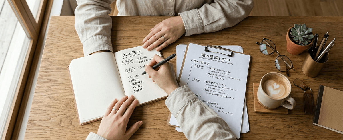 資質を一緒に読み解くコーチングセッションのイメージ